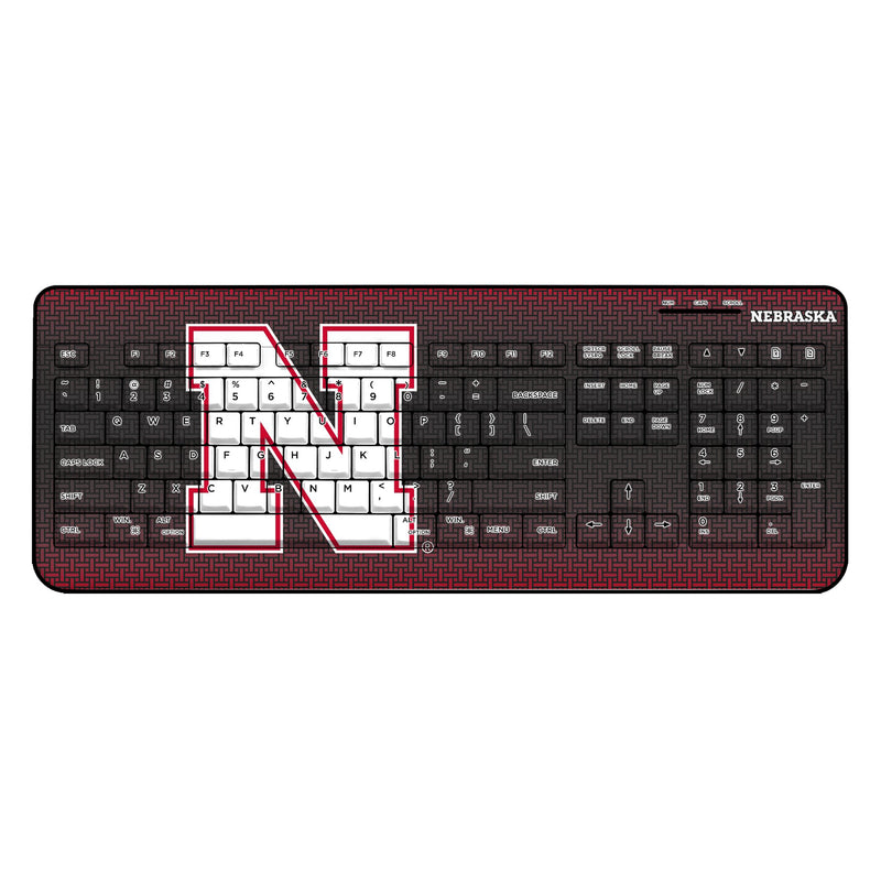 University of Nebraska Huskers Block N Linen Wireless USB Keyboard