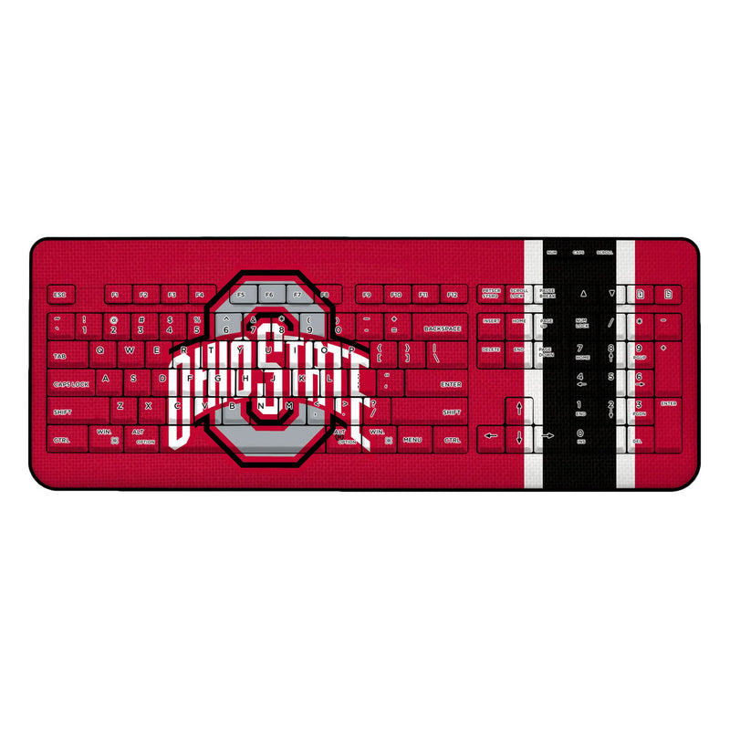 Ohio State University Buckeyes Stripe Wireless USB Keyboard