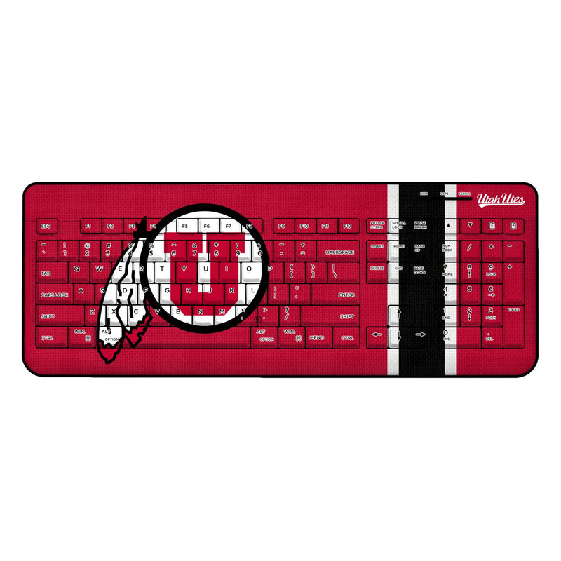 University of Utah Utes Stripe Wireless USB Keyboard