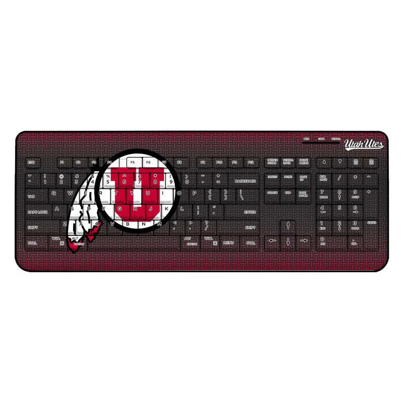 University of Utah Utes Linen Wireless USB Keyboard