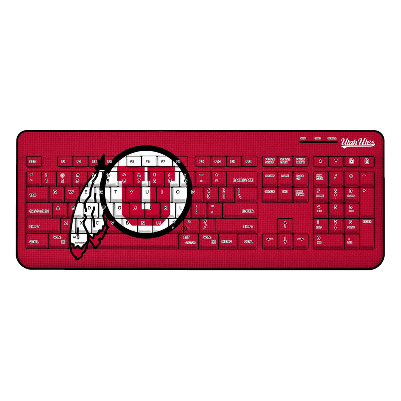 University of Utah Utes Solid Wireless USB Keyboard