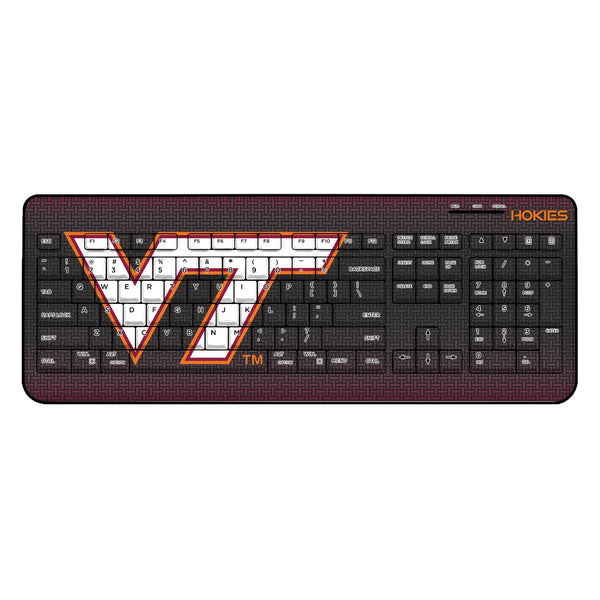 Virginia Tech Hokies Linen Wireless USB Keyboard