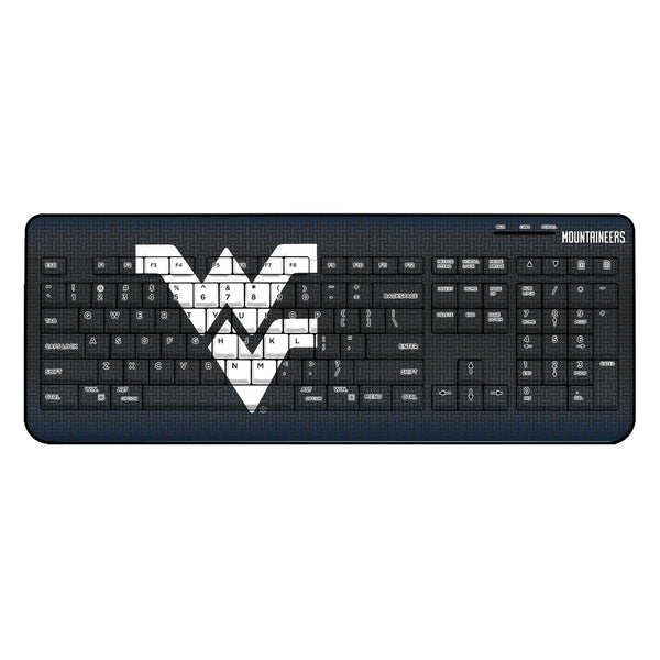 West Virginia University Mountaineers Linen Wireless USB Keyboard