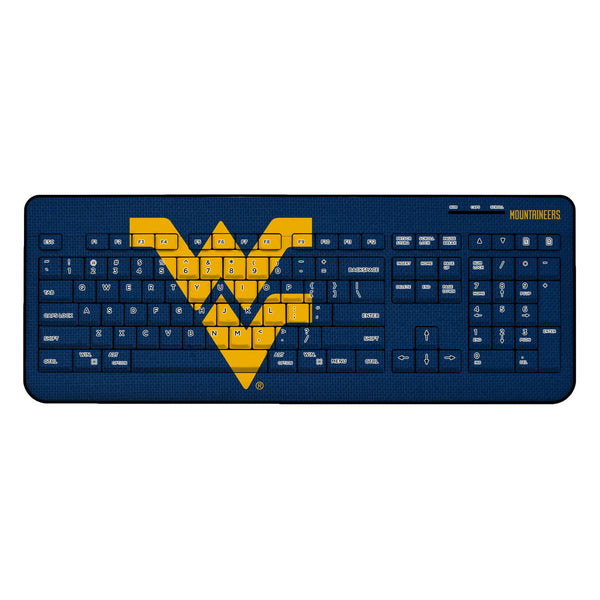 West Virginia University Mountaineers Solid Wireless USB Keyboard