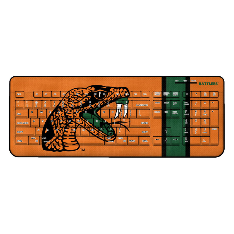 Florida A&M University Rattlers Stripe Wireless USB Keyboard