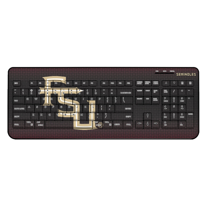 Florida State University Seminoles Athletic Wordmark Linen Wireless USB Keyboard