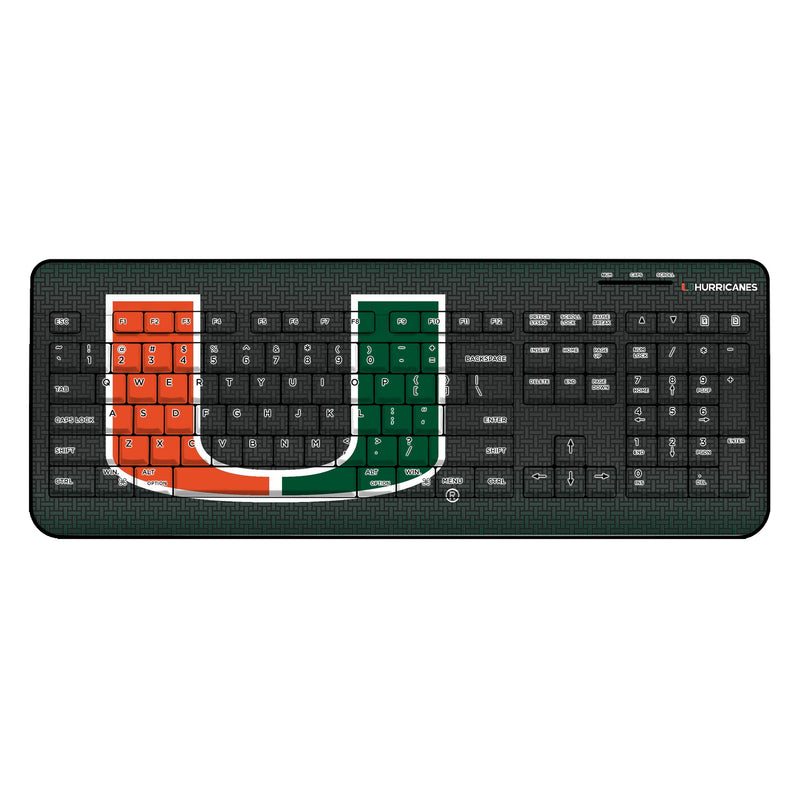 University of Miami Hurricanes Linen Wireless USB Keyboard