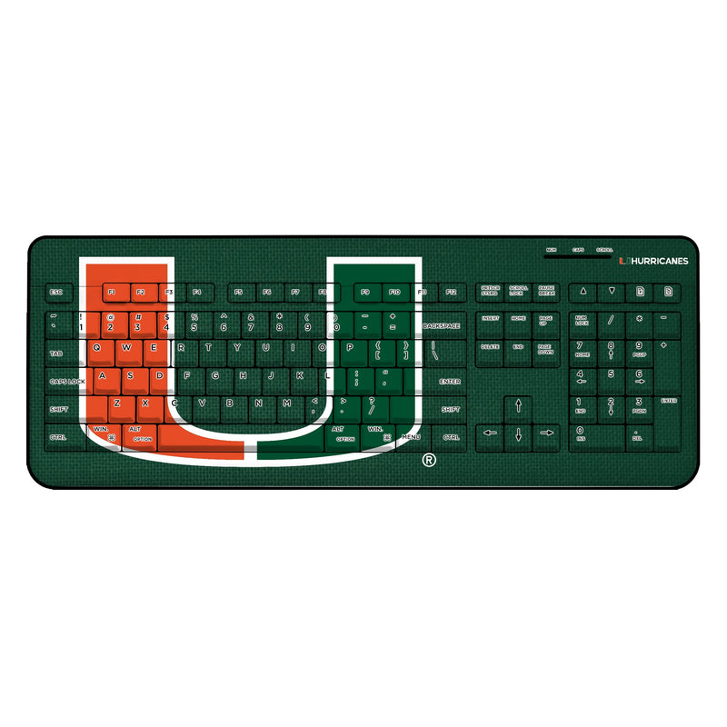 University of Miami Hurricanes Solid Wireless USB Keyboard