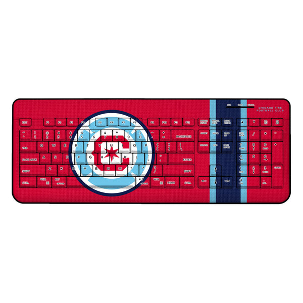 Chicago Fire  Stripe Wireless USB Keyboard