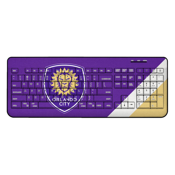 Orlando City Soccer Club  Diagonal Stripe Wireless USB Keyboard