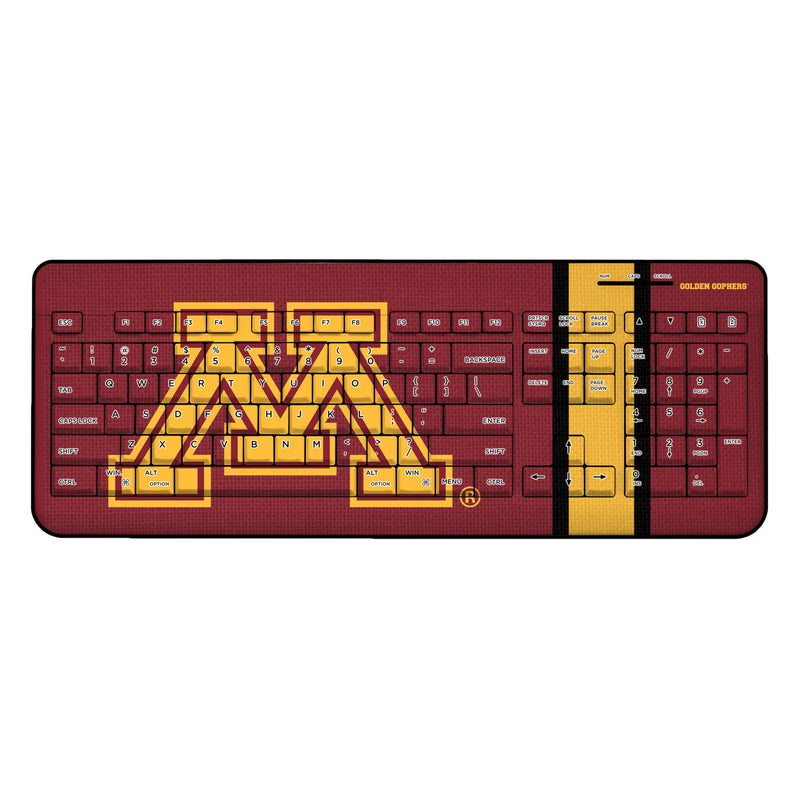 University of Minnesota Golden Gophers Stripe Wireless USB Keyboard