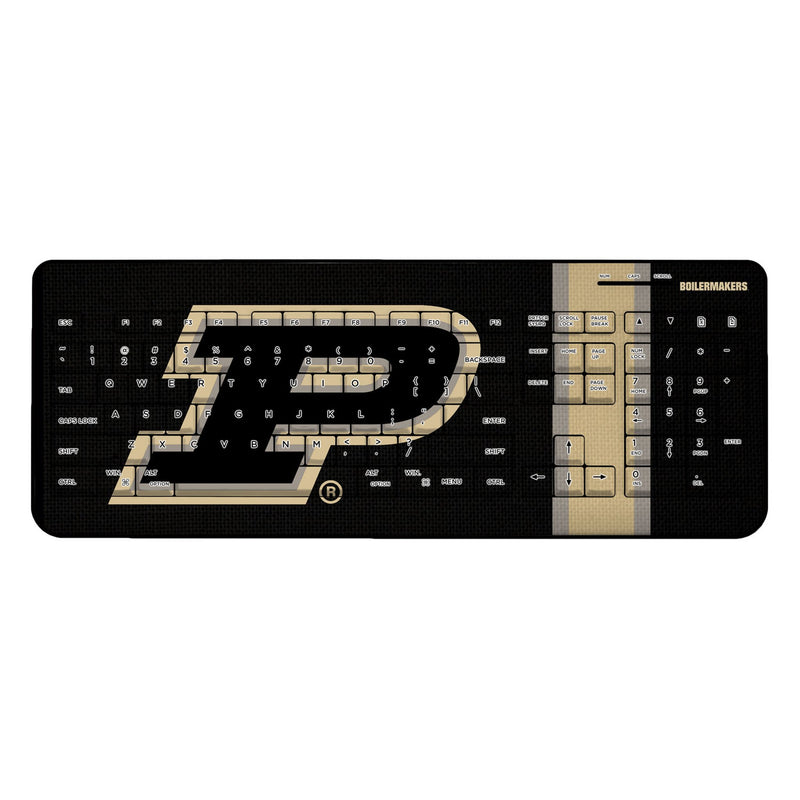 Purdue University Boilermakers Stripe Wireless USB Keyboard