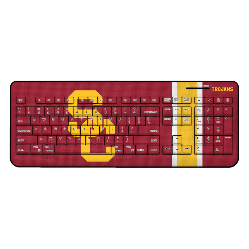 University of Southern California Trojans Stripe Wireless USB Keyboard