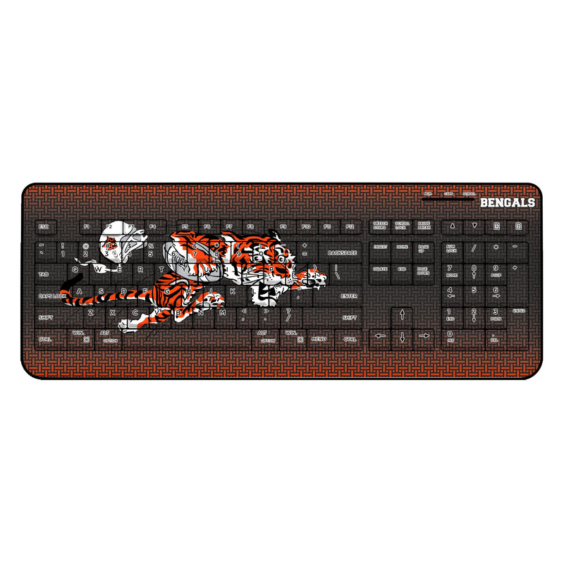 Cincinnati Bengals Historic Collection Linen Wireless USB Keyboard