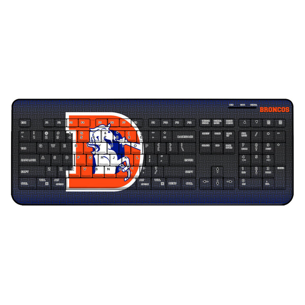 Denver Broncos 1993-1996 Historic Collection Linen Wireless USB Keyboard