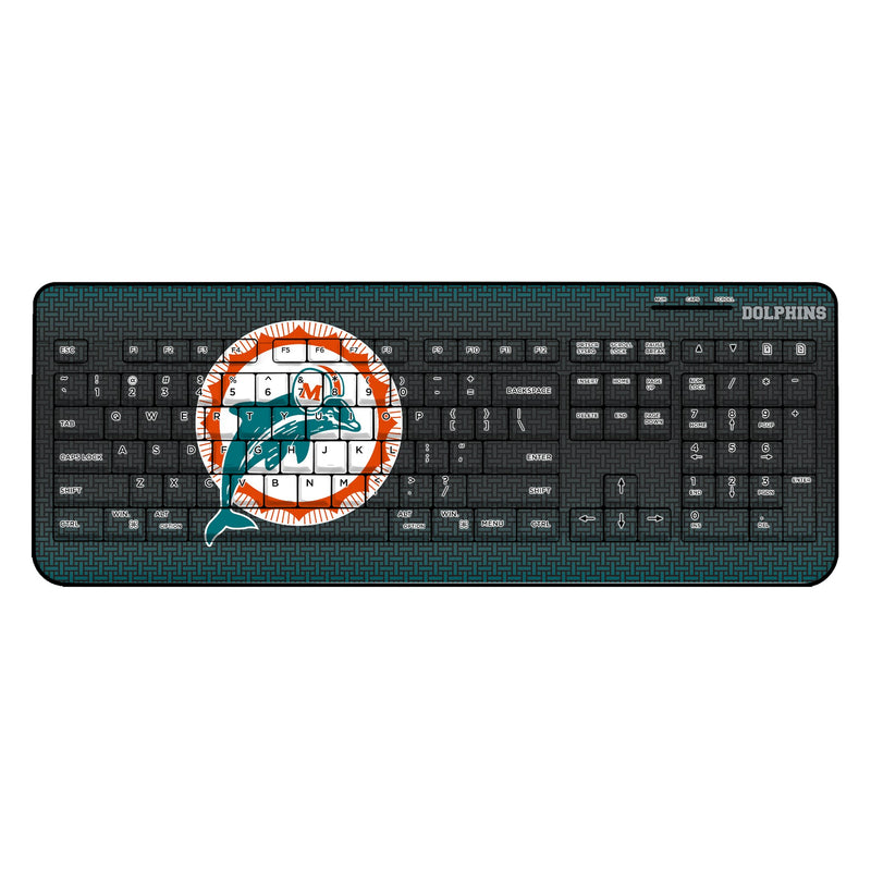 Miami Dolphins 1966-1973 Historic Collection Linen Wireless USB Keyboard