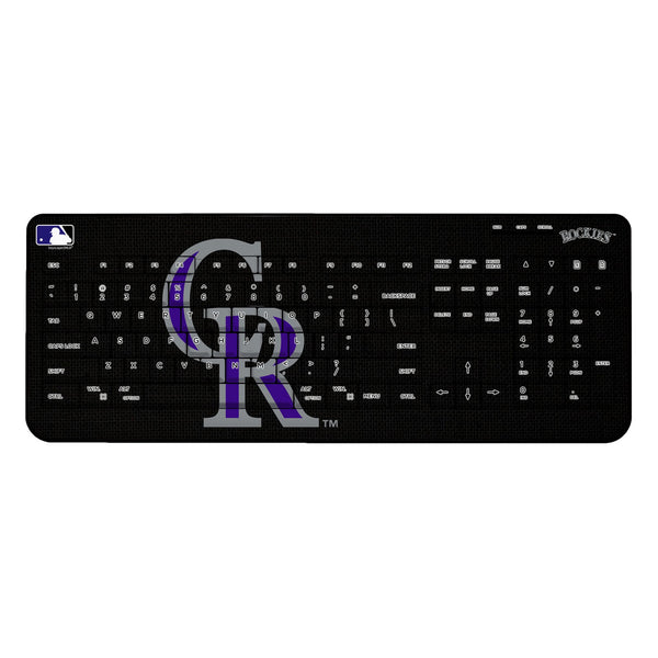 Colorado Rockies Solid Wireless USB Keyboard