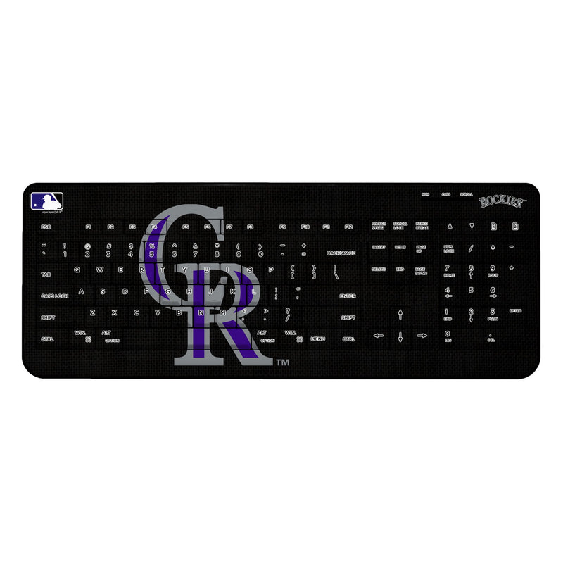 Colorado Rockies Solid Wireless USB Keyboard