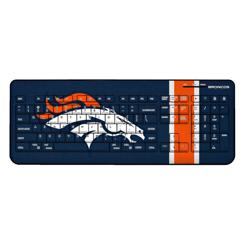 Denver Broncos Stripe Wireless USB Keyboard