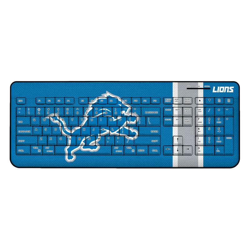 Detroit Lions Stripe Wireless USB Keyboard