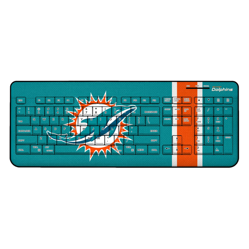 Miami Dolphins Stripe Wireless USB Keyboard