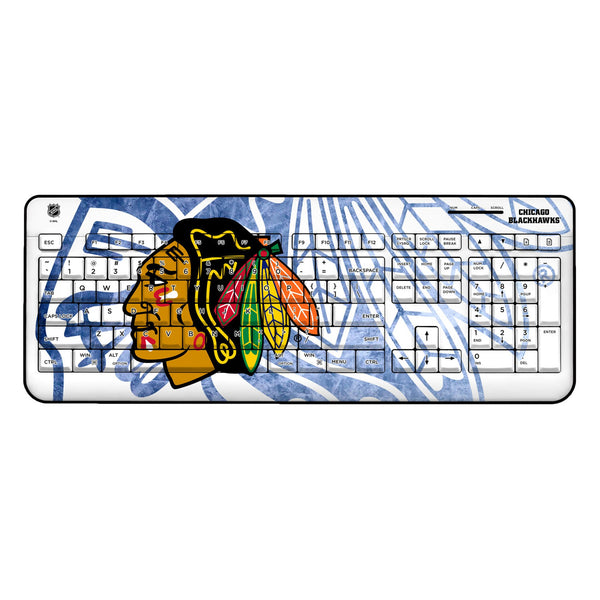 Chicago Blackhawks Ice Tilt Wireless USB Keyboard