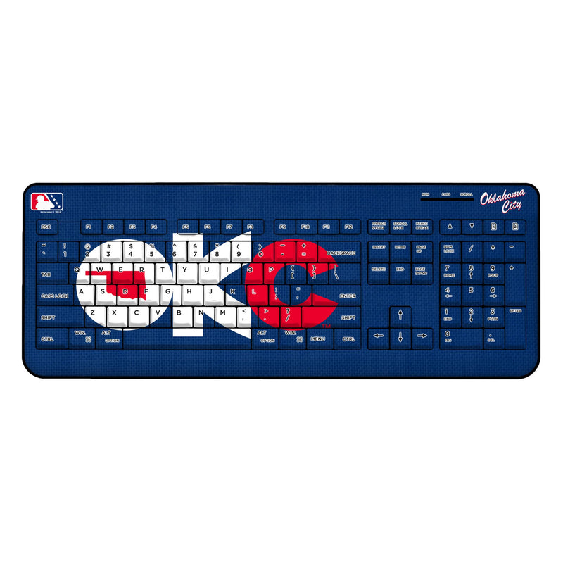 Oklahoma City Baseball Club Solid Wireless USB Keyboard