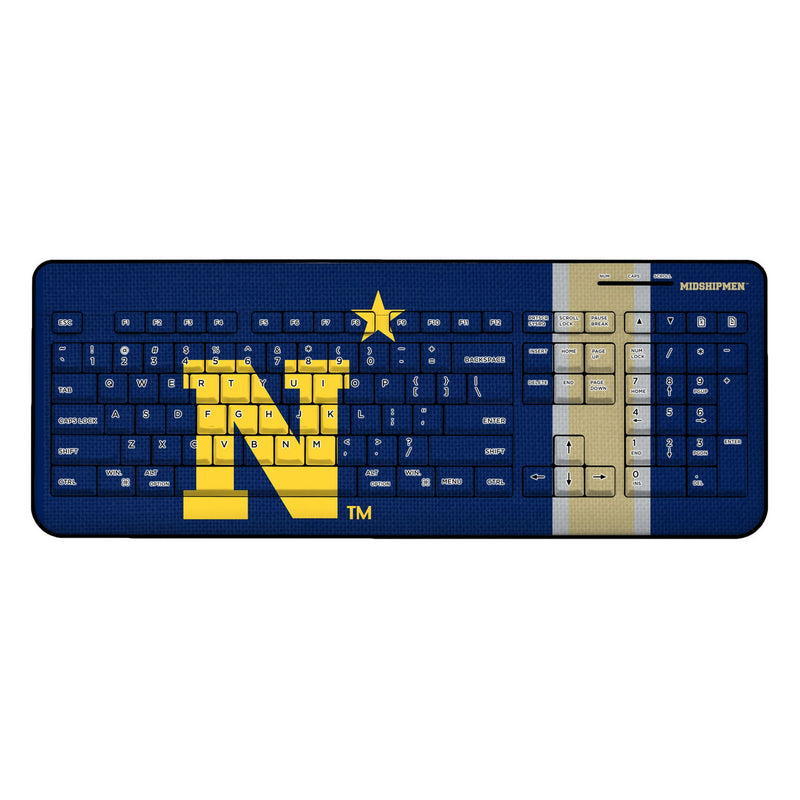 United State Naval Academy Midshipmen Stripe Wireless USB Keyboard