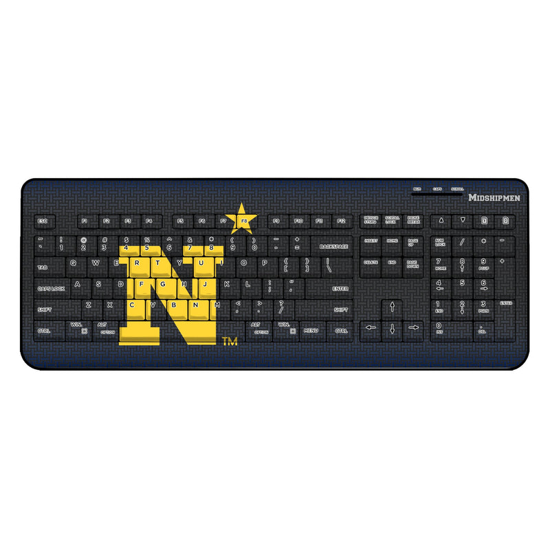 United State Naval Academy Midshipmen Linen Wireless USB Keyboard