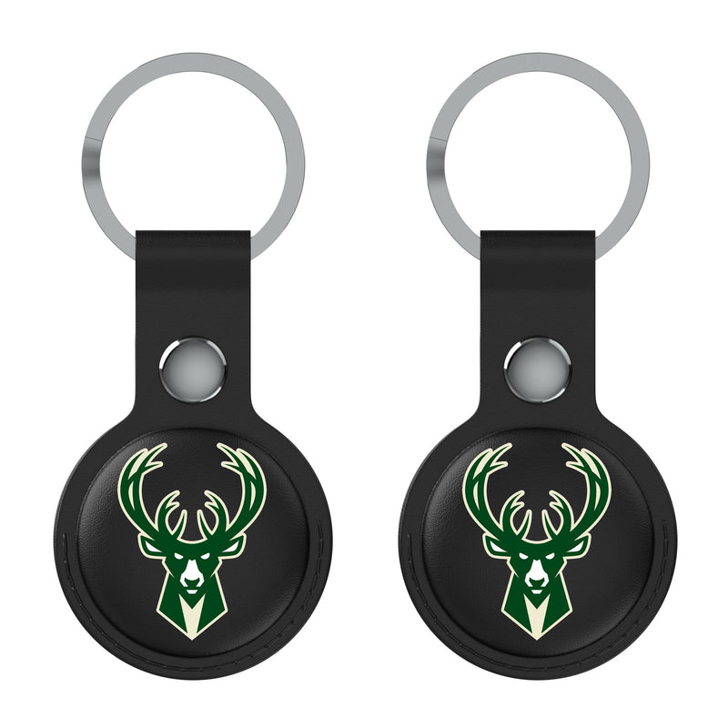 Milwaukee Bucks Insignia AirTag Black Airtag Holder 2-Pack