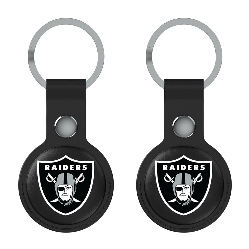 Las Vegas Raiders Insignia AirTag Black Airtag Holder 2-Pack