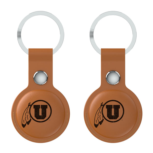 University of Utah Utes Burn AirTag Brown Airtag Holder 2-Pack