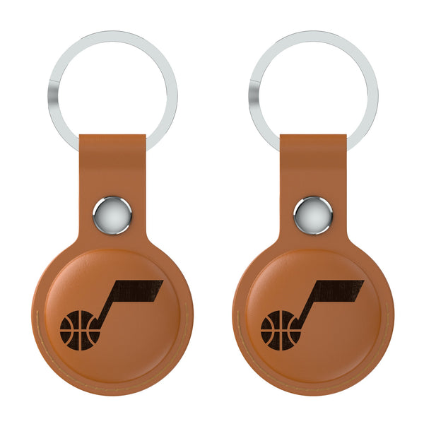 Utah Jazz Burn AirTag Brown Airtag Holder 2-Pack