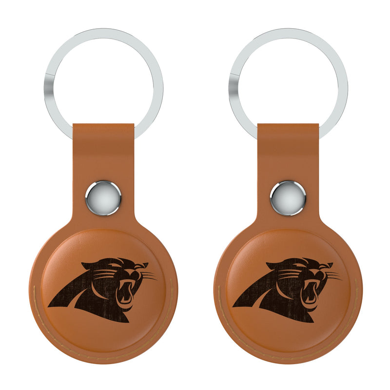 Carolina Panthers Burn AirTag Brown Airtag Holder 2-Pack