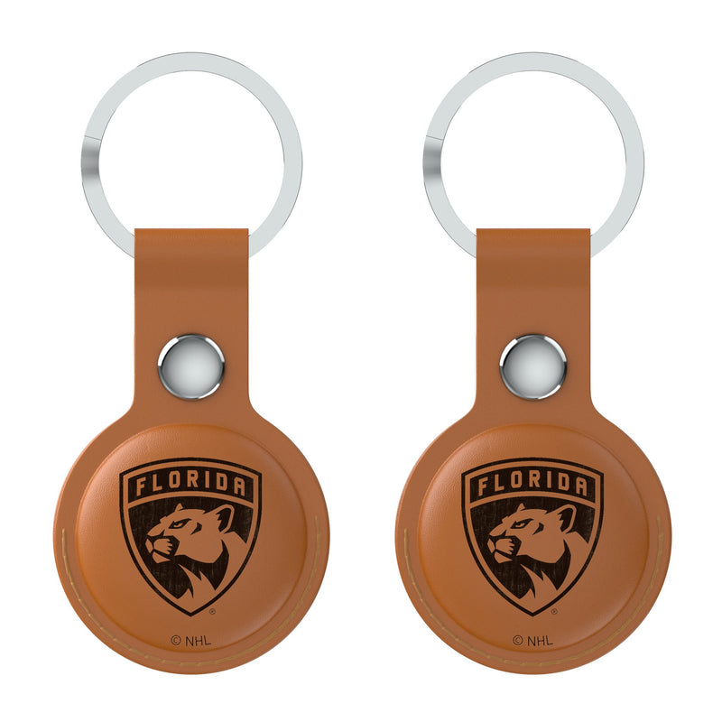 Florida Panthers Burn AirTag Brown Airtag Holder 2-Pack