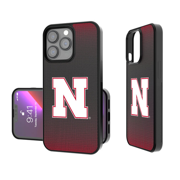 University of Nebraska Huskers Block N Linen iPhone Bump Phone Case