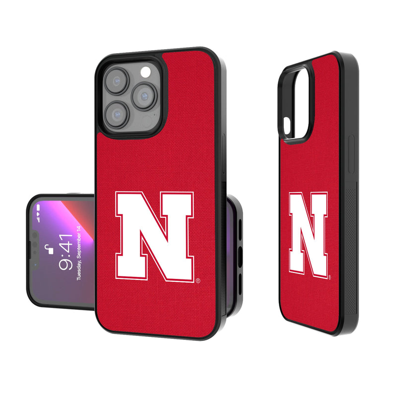 University of Nebraska Huskers Block N Solid iPhone Bump Phone Case