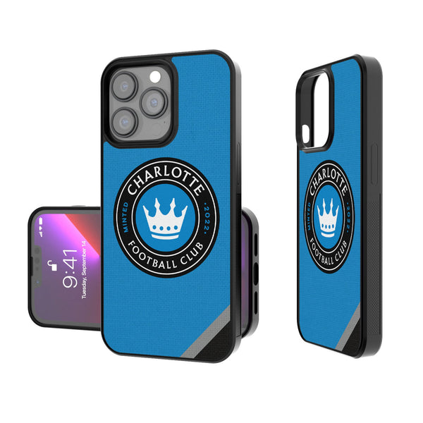 Charlotte FC  Diagonal Stripe iPhone Bump Phone Case