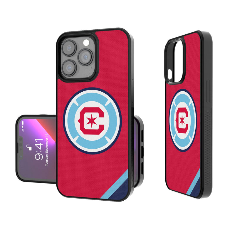 Chicago Fire  Diagonal Stripe iPhone Bump Phone Case