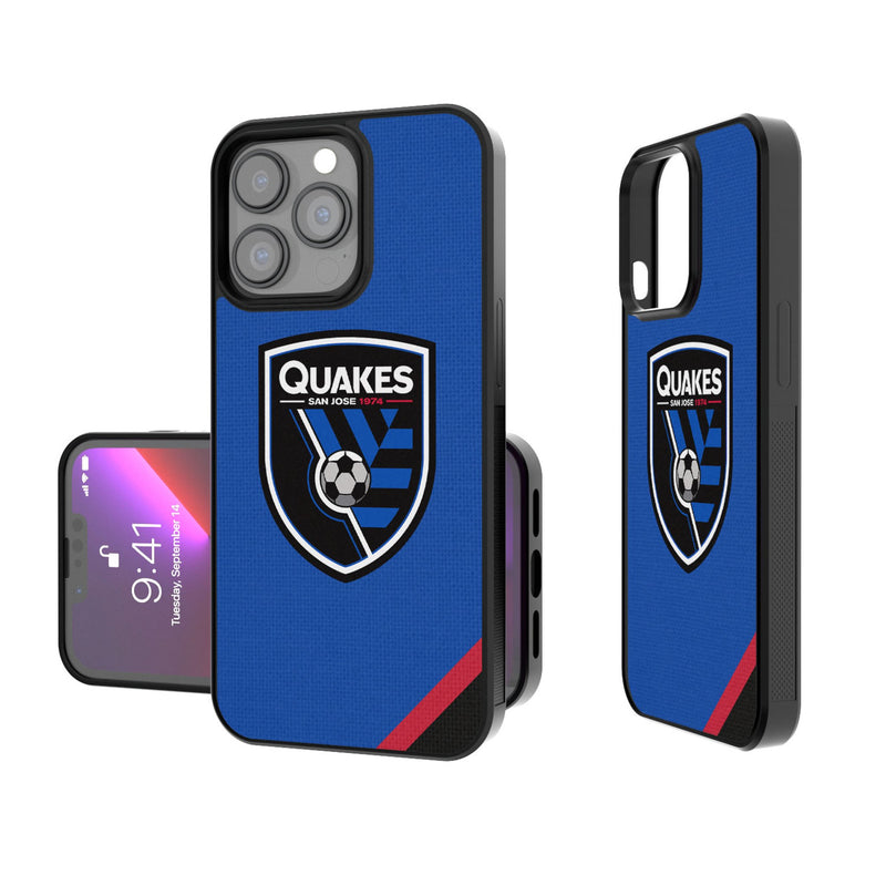 San Jose Earthquakes   Diagonal Stripe iPhone Bump Phone Case