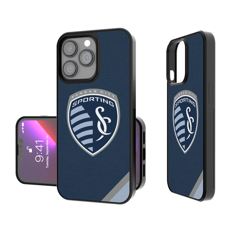 Sporting Kansas City   Diagonal Stripe iPhone Bump Phone Case