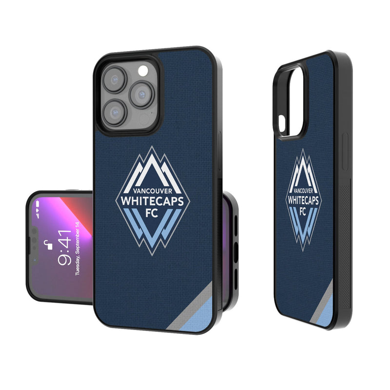 Vancouver Whitecaps   Diagonal Stripe iPhone Bump Phone Case