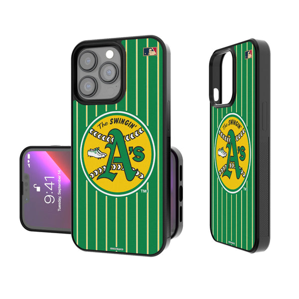 Oakland As 1971-1981 - Cooperstown Collection Pinstripe iPhone Bump Phone Case