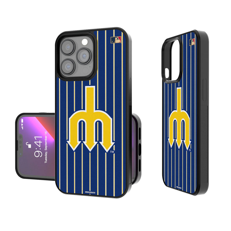 Seattle Mariners 1977-1980 - Cooperstown Collection Pinstripe iPhone Bump Phone Case