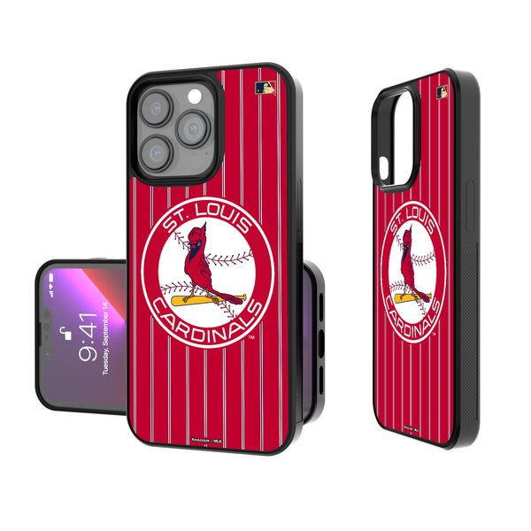 St Louis Cardinals 1966-1997 - Cooperstown Collection Pinstripe iPhone Bump Phone Case