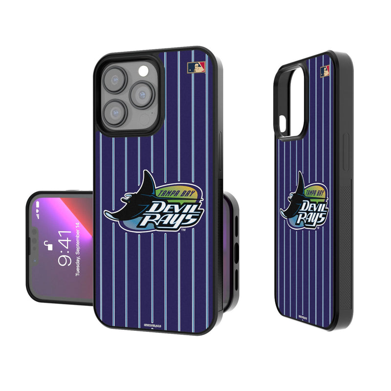 Tampa Bay 1998-2000 - Cooperstown Collection Pinstripe iPhone Bump Phone Case