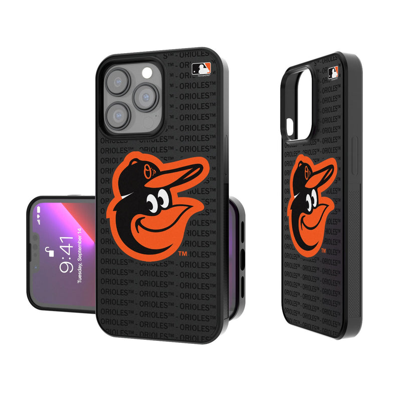 Baltimore Orioles Text Backdrop iPhone Bump Phone Case