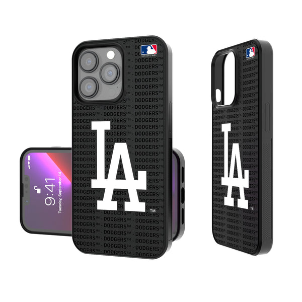 LA Dodgers Text Backdrop iPhone Bump Phone Case