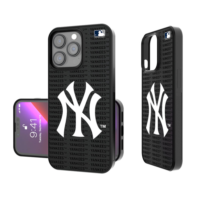 New York Yankees Text Backdrop iPhone Bump Phone Case