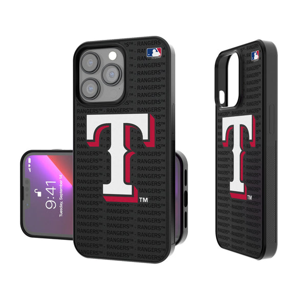 Texas Rangers Text Backdrop iPhone Bump Phone Case